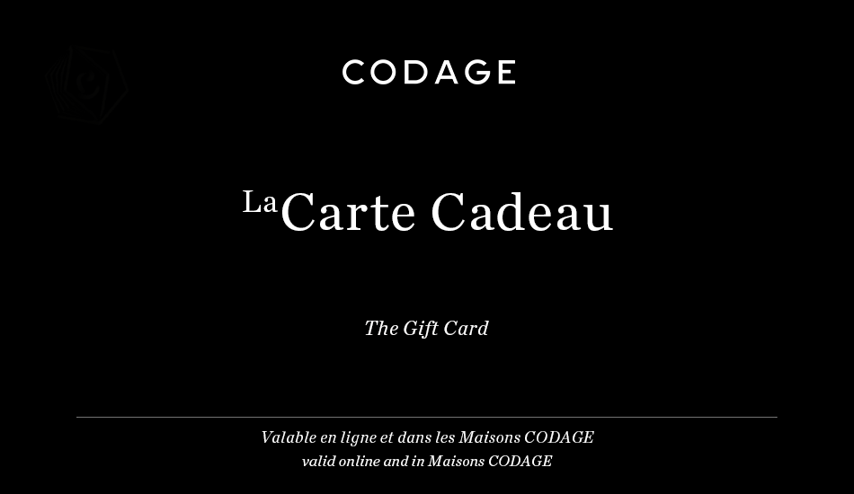 CODAGE Paris Gift Card Gift Cards The CODAGE e-Gift Card