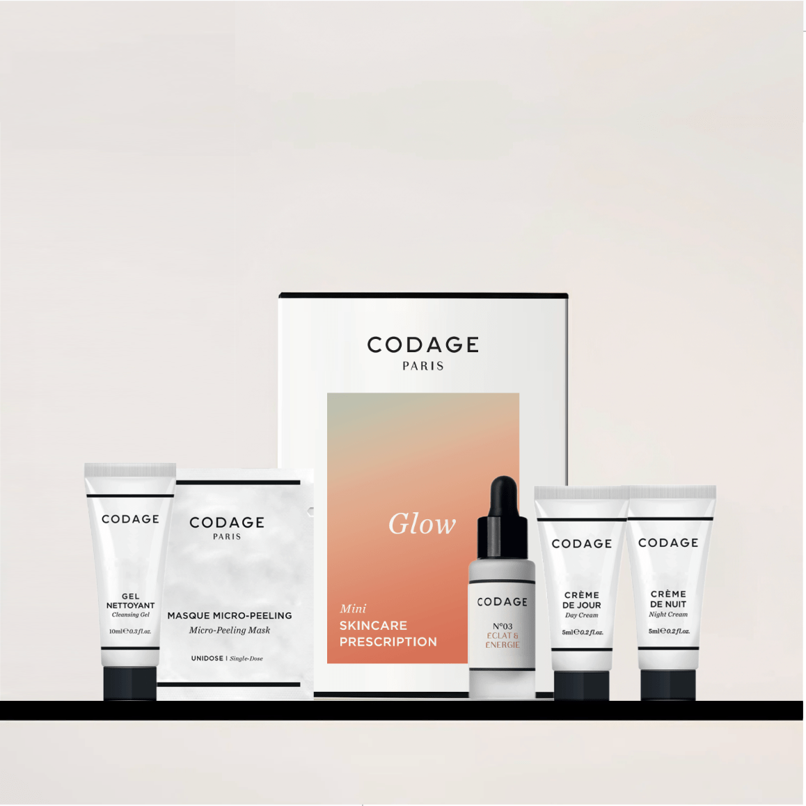 CODAGE Paris Product Collection Skin Care Glow Mini Skincare Prescription